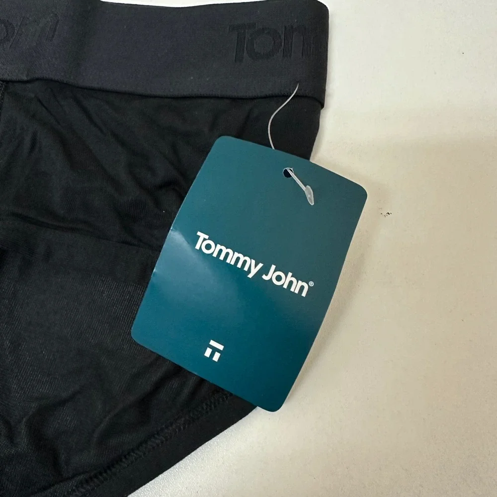 Tommy John Second Skin Mens Briefs Black Small Horizontal Fly Modal Stretch NEW